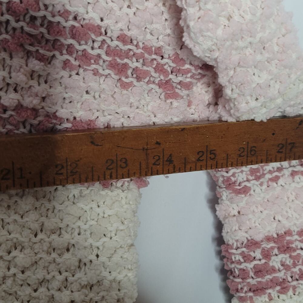 Umgee- Women's Popcorn Pink striped sweater- size Large - Picture 6 of 7